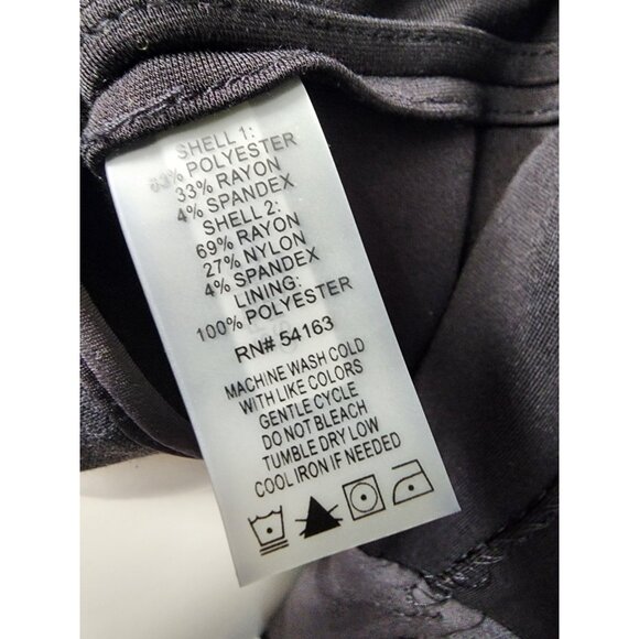 Calvin Klein Blazer Jacket Womens Size 12 Solid All Gray Zip Front Invisible Fit - Picture 6 of 6